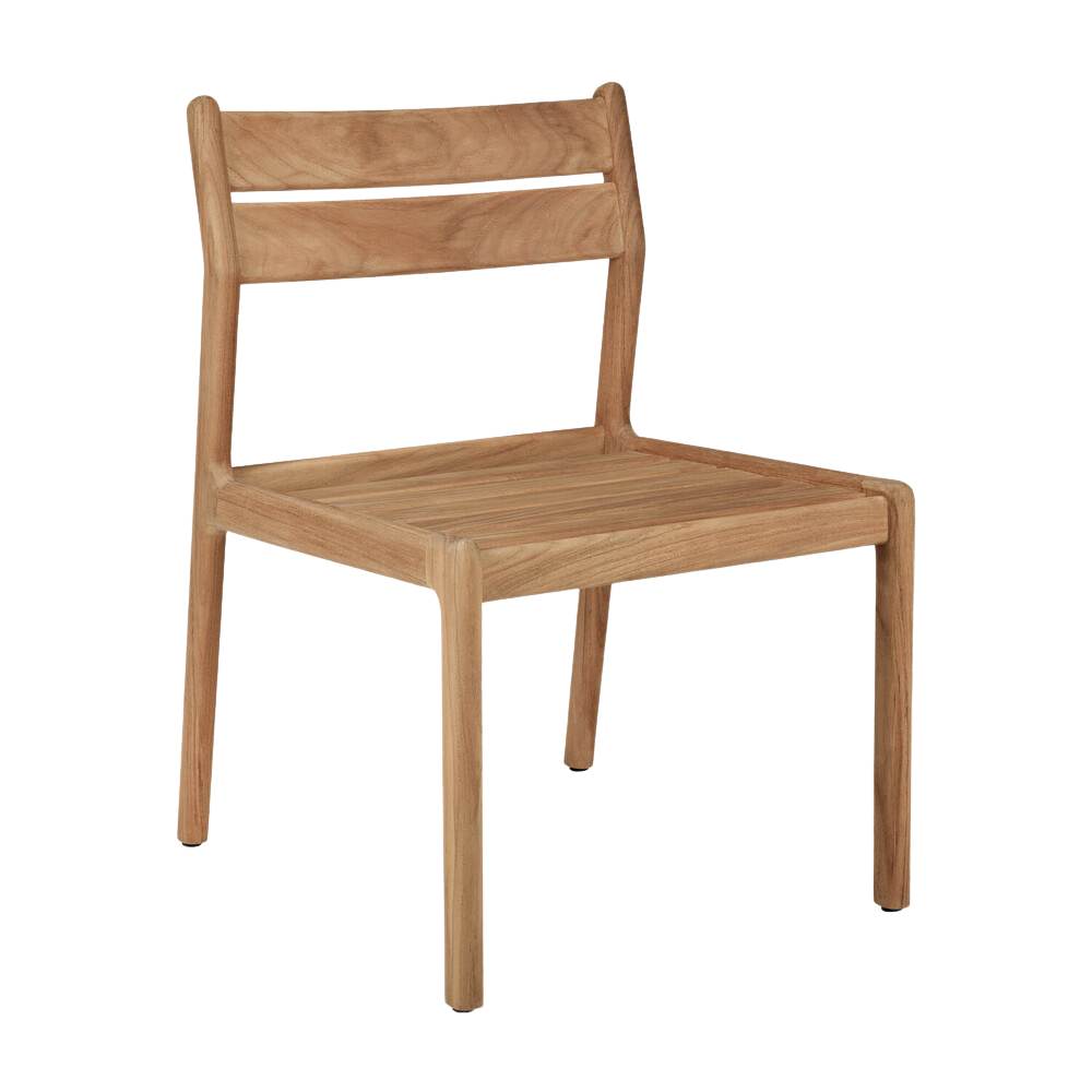 Ethnicraft Jack Outdoor Dining Chair – Teak Outdoor Dining Chair with Quick-Dry Cushions & Soft Curved Backrest