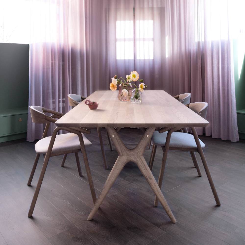 Aimee Bespoke Extendable Dining Table in FSC Solid Ash