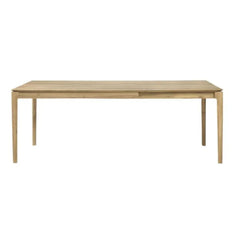 Ethnicraft Bok Rectangular Extendable Dining Table in Solid Oak or Teak