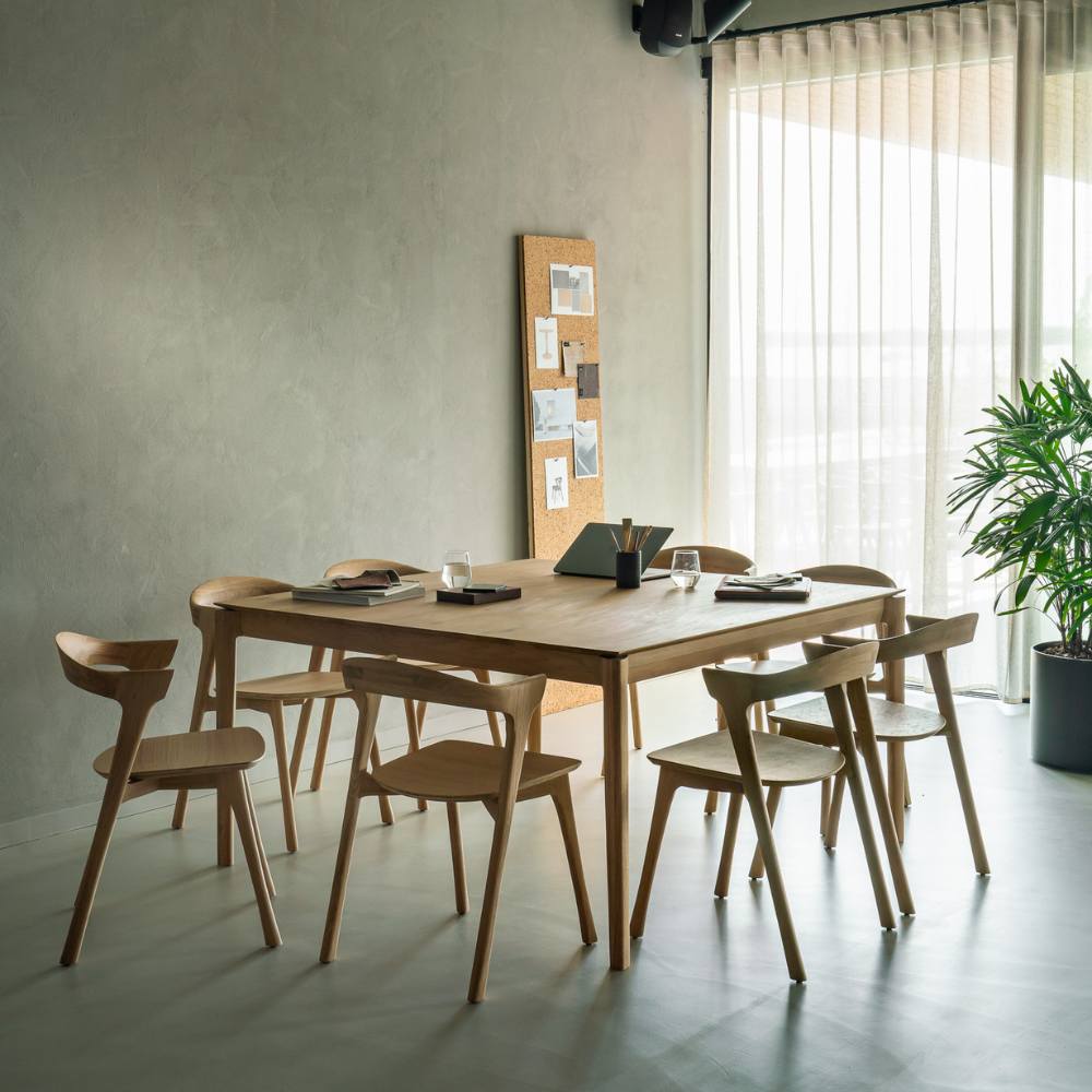 Ethnicraft Bok Dining Table in Solid Oak & Teak