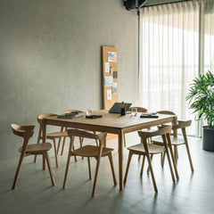 Ethnicraft Bok Dining Table in Solid Oak & Teak