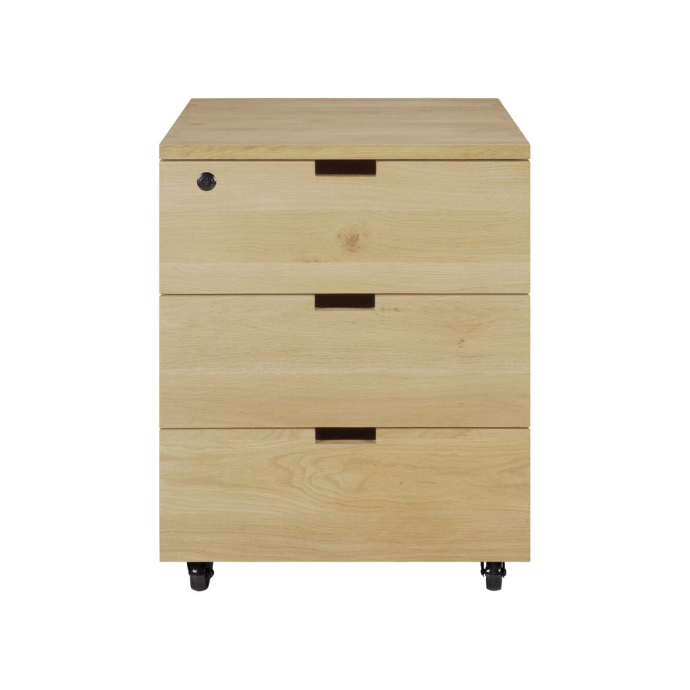 Ethnicraft Billy Drawer Unit – Scandinavian Style Drawer Chest, Streamlined Solid Wood Storage
