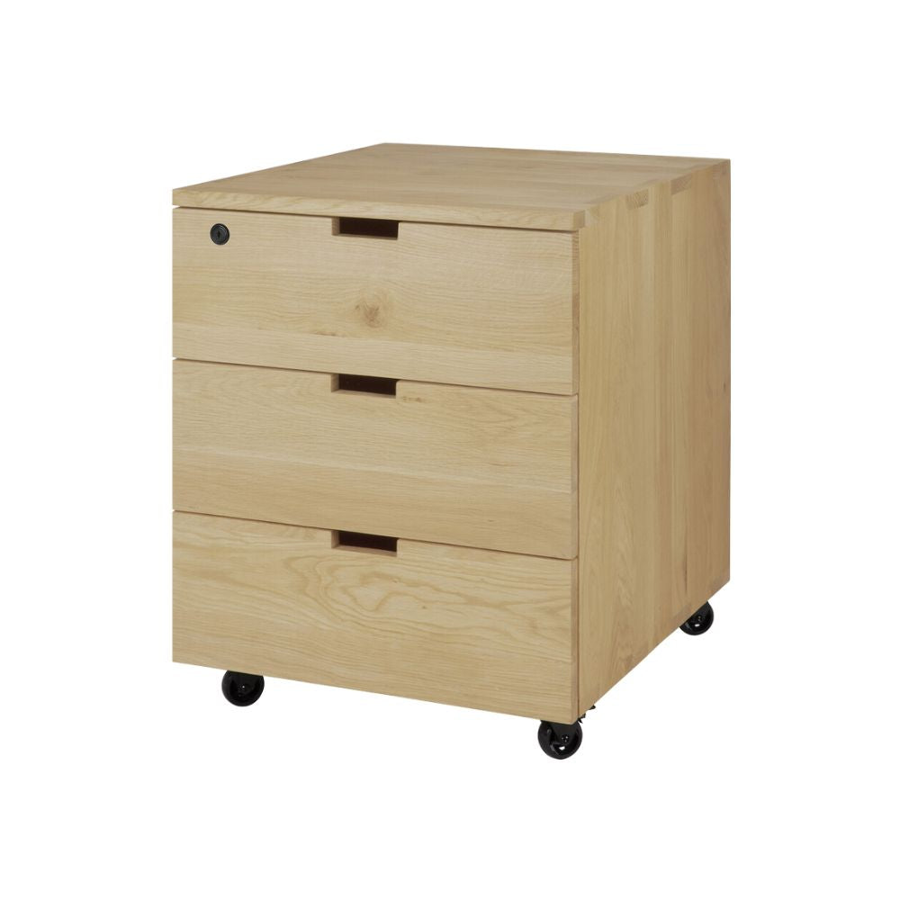 Ethnicraft Billy Drawer Unit – Scandinavian Style Drawer Chest, Streamlined Solid Wood Storage