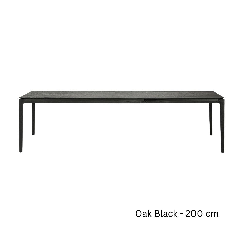 Ethnicraft Bok Rectangular Extendable Dining Table in Solid Oak or Teak