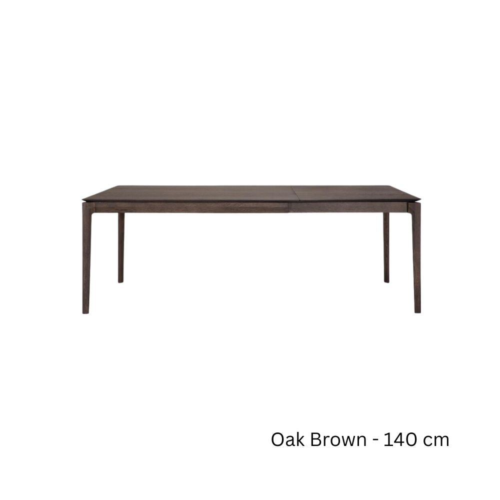 Ethnicraft Bok Rectangular Extendable Dining Table in Solid Oak or Teak