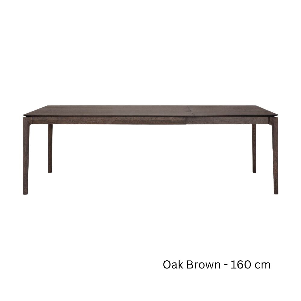 Ethnicraft Bok Rectangular Extendable Dining Table in Solid Oak or Teak