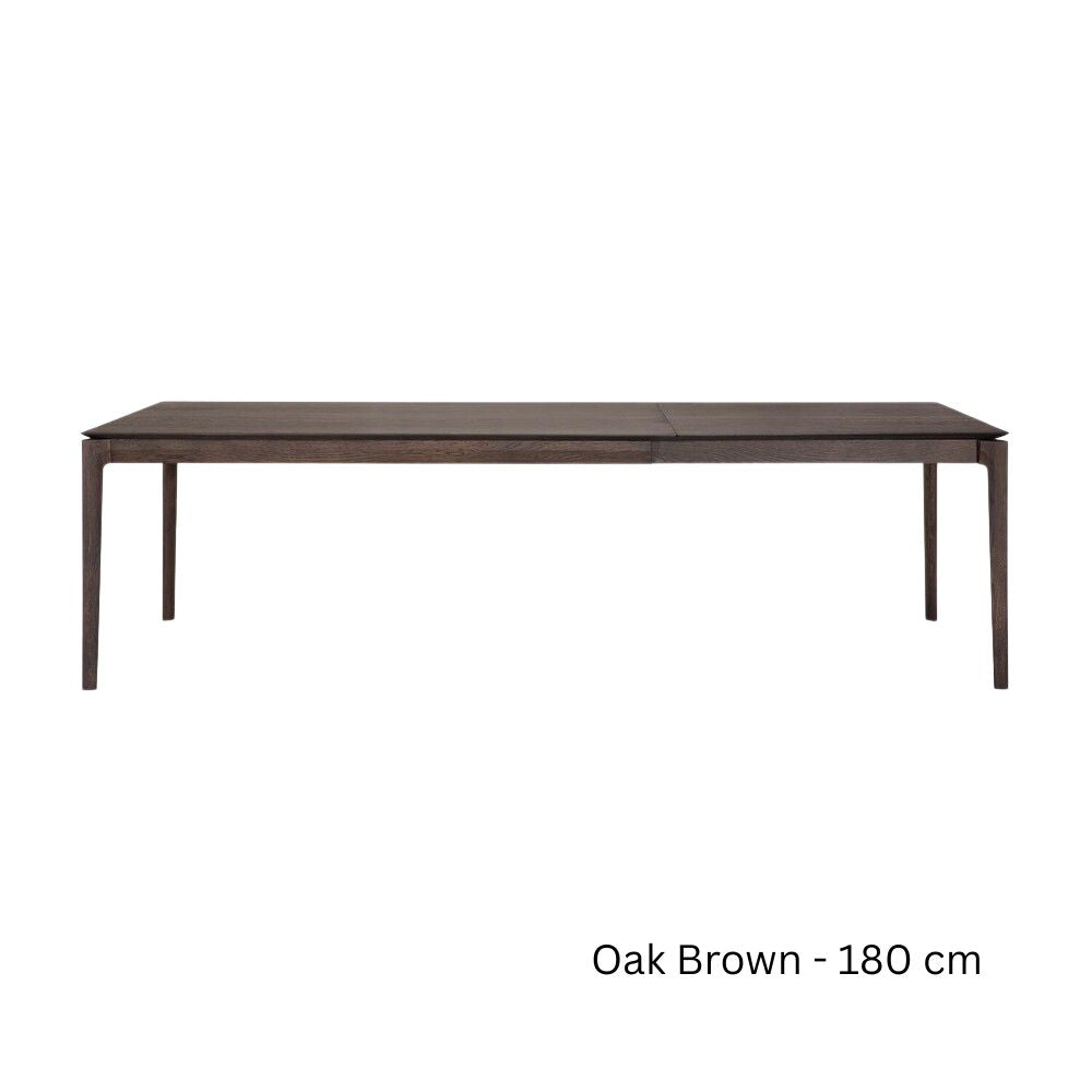 Ethnicraft Bok Rectangular Extendable Dining Table in Solid Oak or Teak