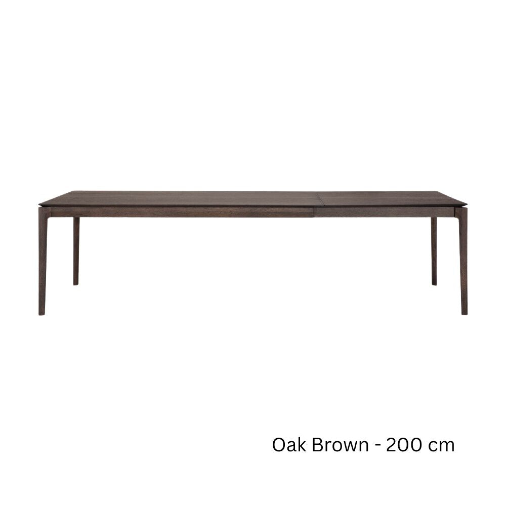 Ethnicraft Bok Rectangular Extendable Dining Table in Solid Oak or Teak