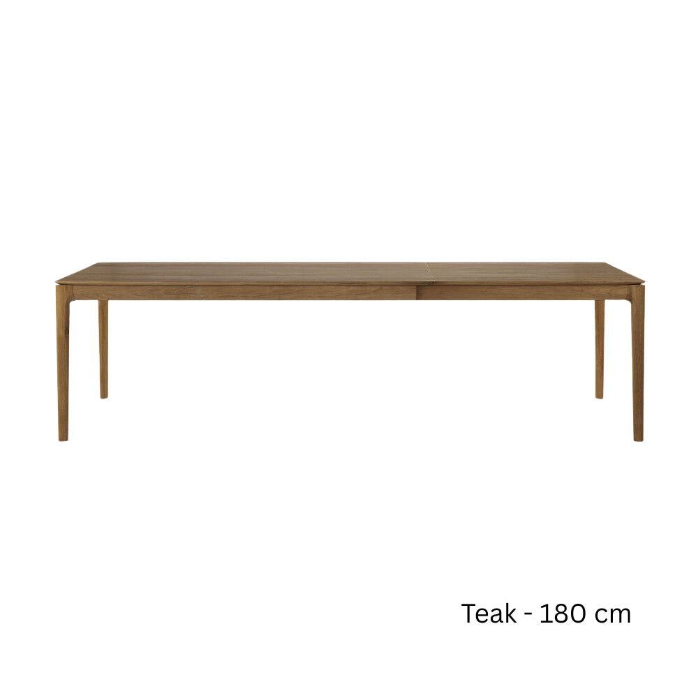 Ethnicraft Bok Rectangular Extendable Dining Table in Solid Oak or Teak