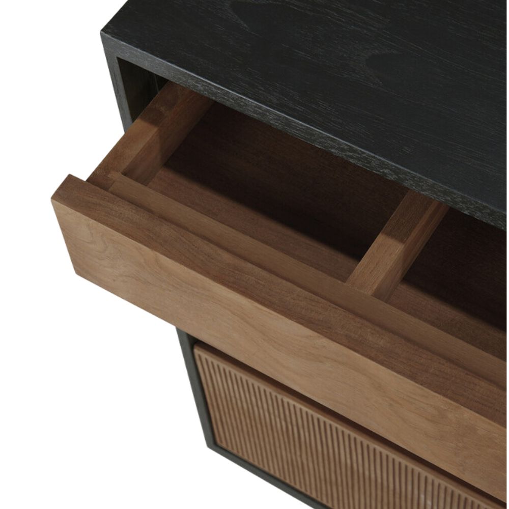 Ethnicraft Oscar 3-Drawer Unit – Solid Wood Chest of Drawers, Three Spacious Drawers, Minimalist Scandinavian Dresser