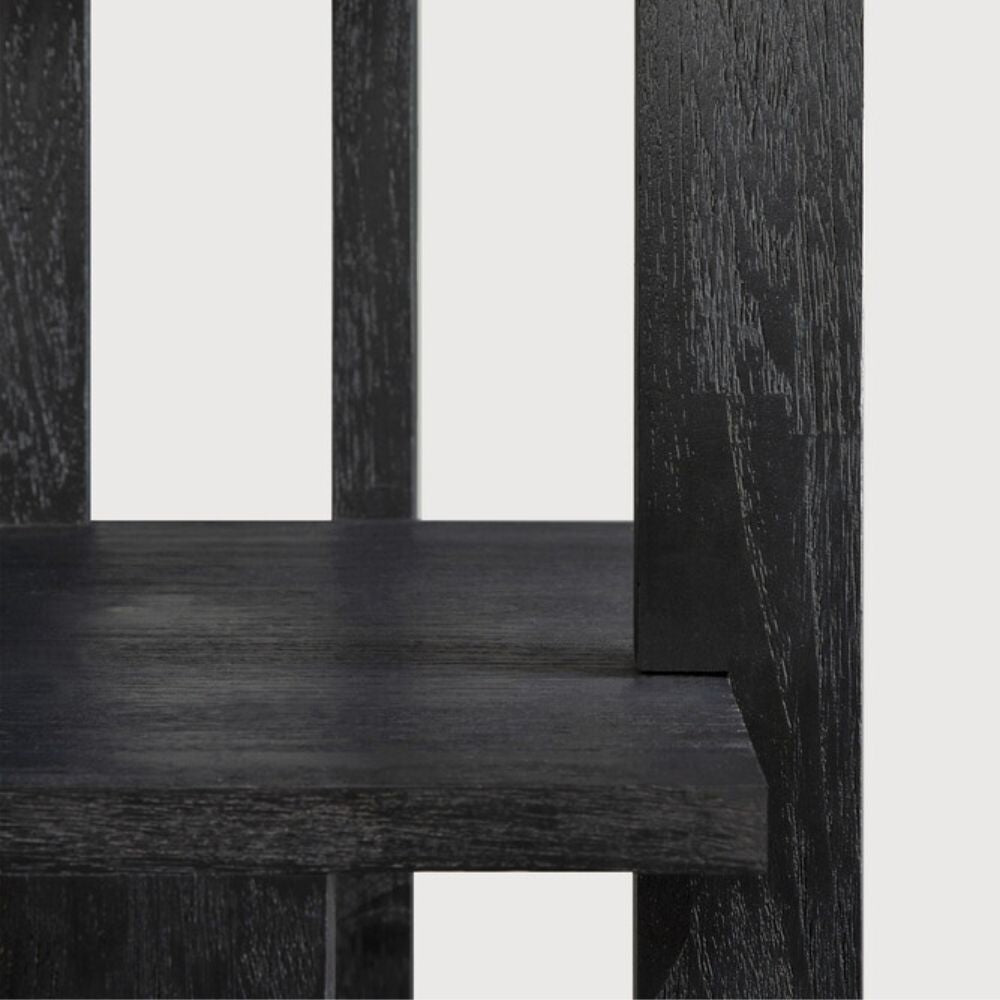 Ethnicraft Abstract Column – Sculptural Wooden Column Décor Piece with Geometric Carving