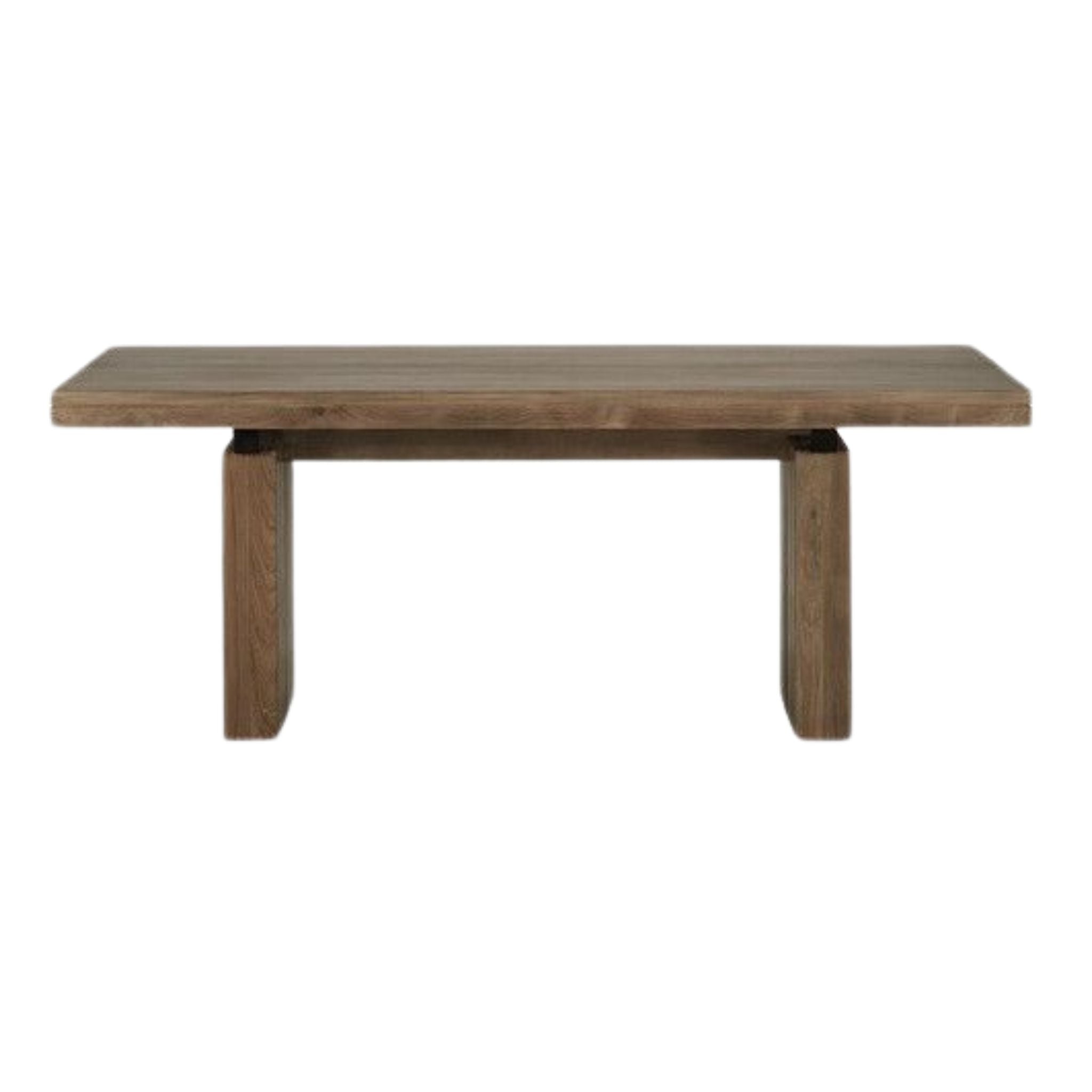 Ethnicraft Double Extendable Oak Dining Table — Solid Oak Extendable Table, Flexible Length for Family Meals