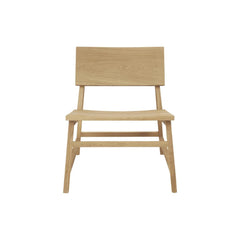 Ethnicraft N2 Lounge Chair – Sculpted Solid Oak Lounge Chair with Soft Curved Back & Classic Low Profile