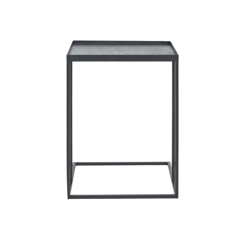 Ethnicraft Square Tray Side Table – Metal Frame Side Table with Interchangeable Square Tray Top