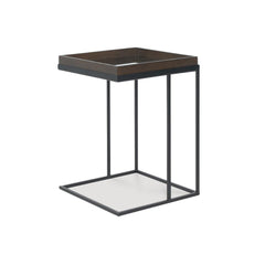 Ethnicraft Square Tray Side Table – Metal Frame Side Table with Interchangeable Square Tray Top
