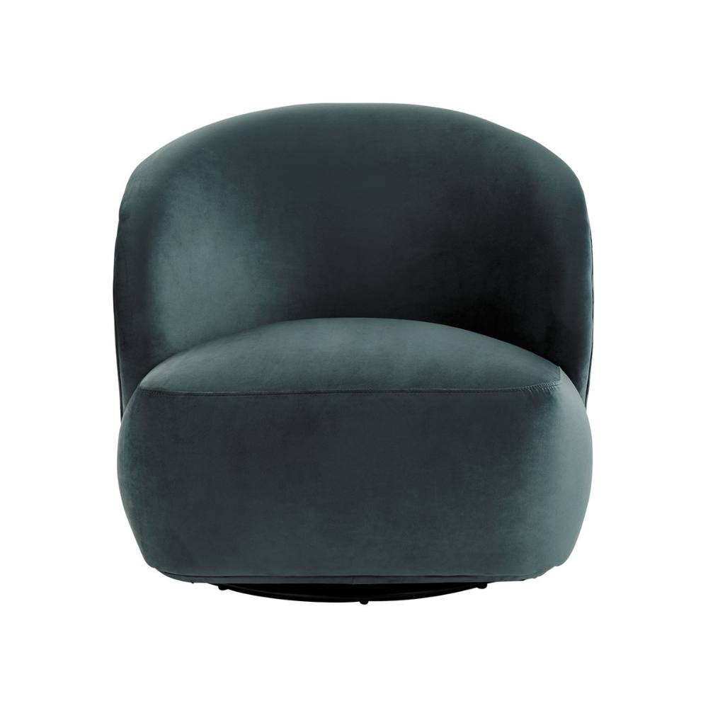 Blanc D'Ivoire Leo Swivel Fabric Natural Foam Armchair
