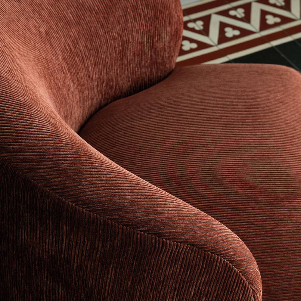 Blanc D'Ivoire Leo Swivel Fabric Natural Foam Armchair