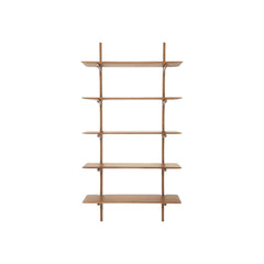 Ethnicraft PI Wall Shelves – Modular Oak/Mahogany Wall-Mounted Shelves with Curved Organic Design