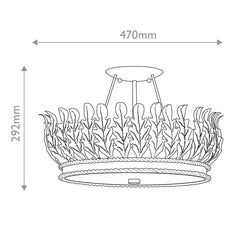 Biddulph 3 lt Semi-Flush Mount