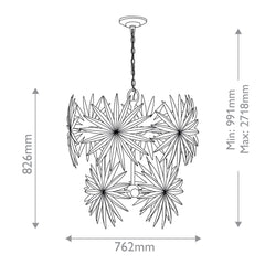 Bismarkia 10 lt Medium Chandelier