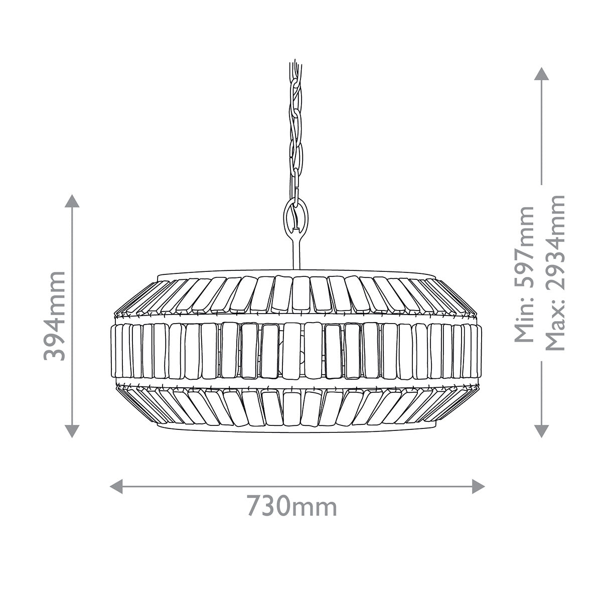 Centurion 6 lt Chandelier