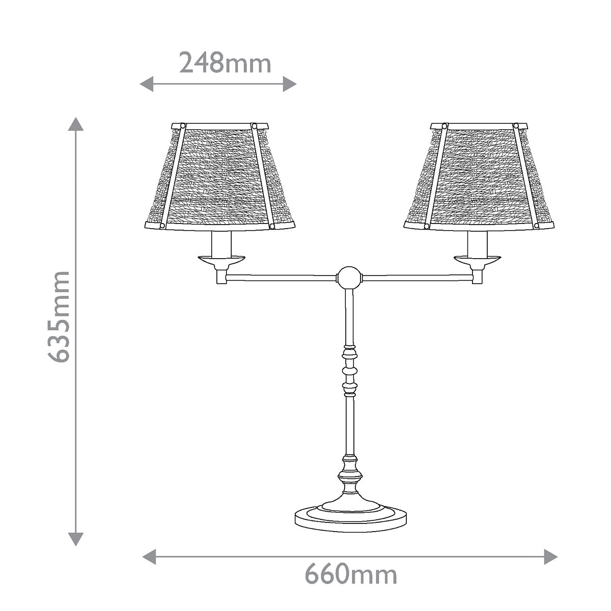 Deauville 2 lt Desk Lamp