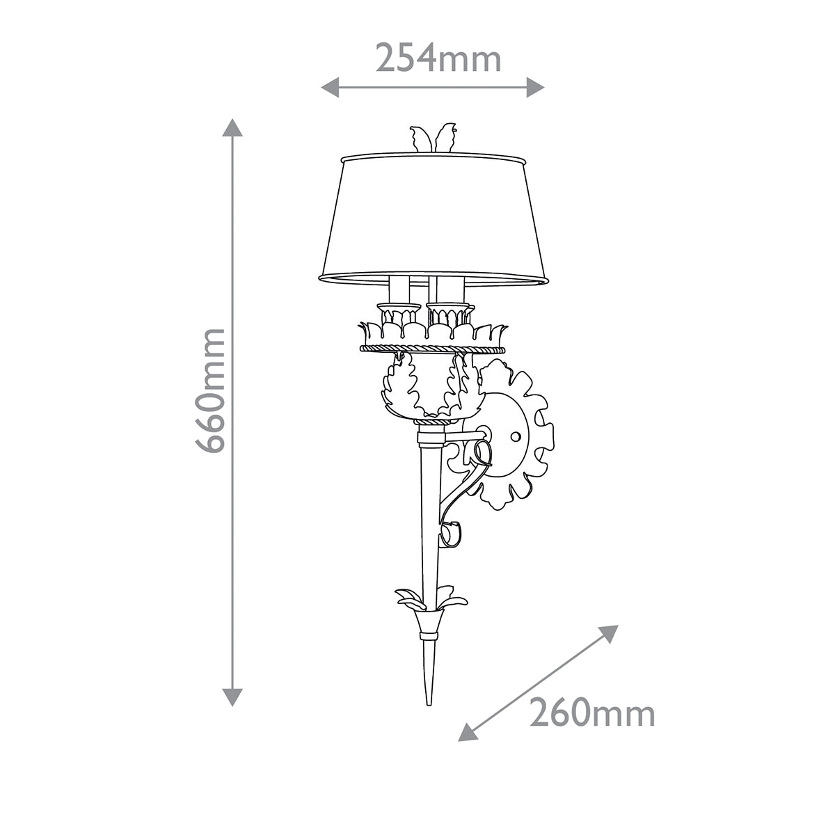 Duke 3 lt Wall Light