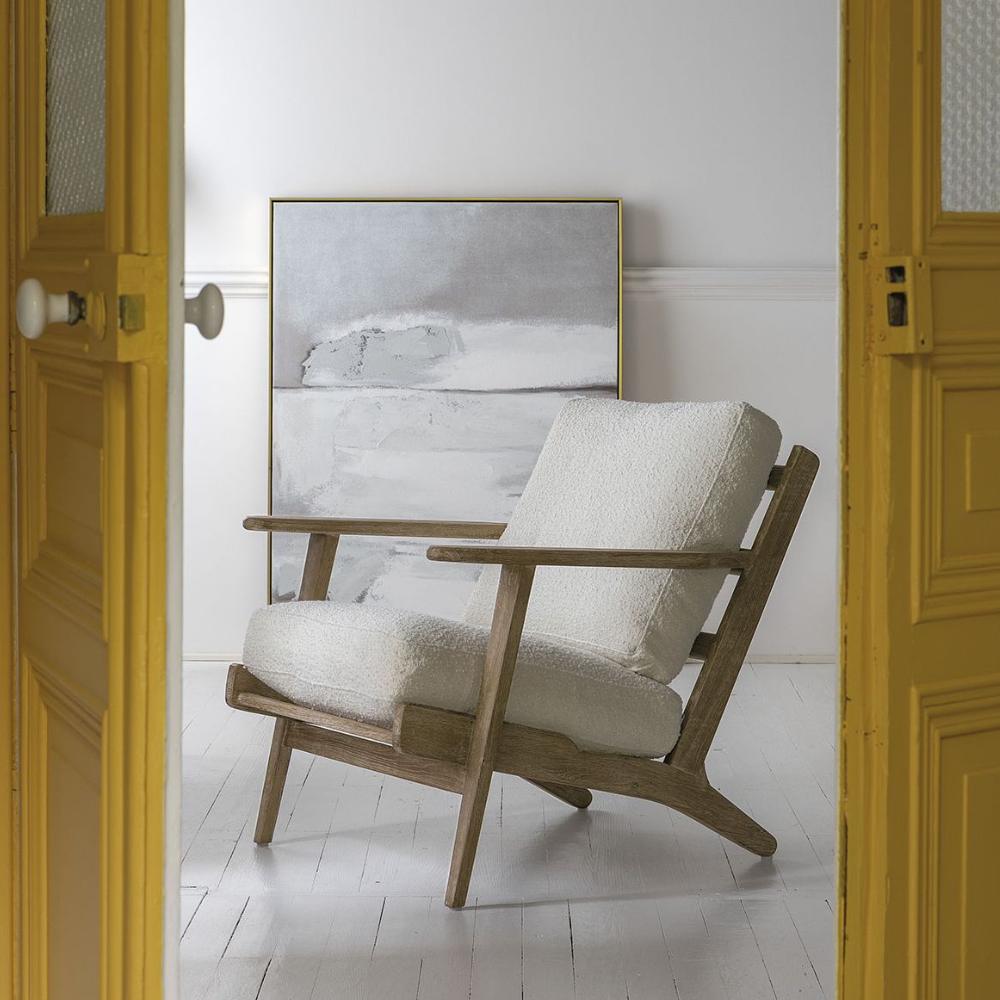 Blanc D'Ivoire Tara Linen Fabric Armchair